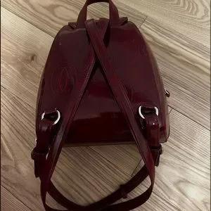 Cartier Rusac Happy Birthday Gold Metal Bordeaux Patent Leather Backpack Cartier | Bags | Cartier Rusac Happy Birthday Gold Metal  main image 2